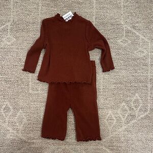Old Navy Rust Ribbed Knit Toddler Outfit